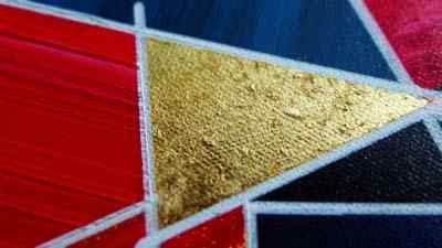 Détail du Tableau acrylique peint par Gérard ALVERNI intitulé: Le triangle d'or